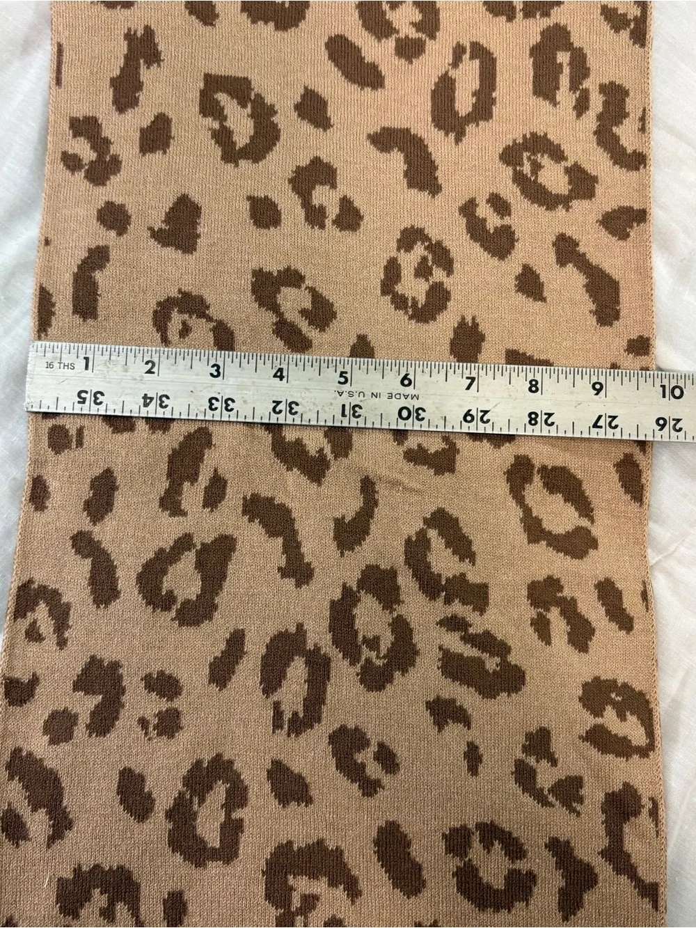Isaac Mizrahi Brown Leopard Print Scarf